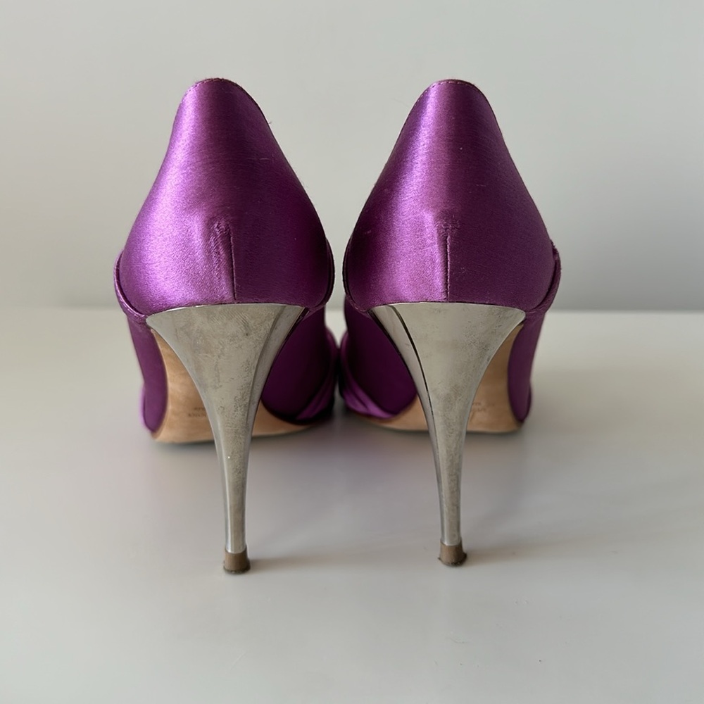 AUTHENTIC Giuseppe Zanotti Satin Peeptoe Size US8/ EU8 - Picture 3 of 10